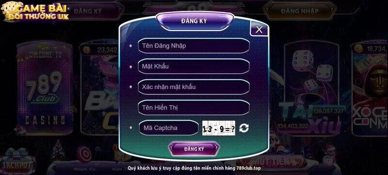 Đăng ký 789 Club trong 1 phút