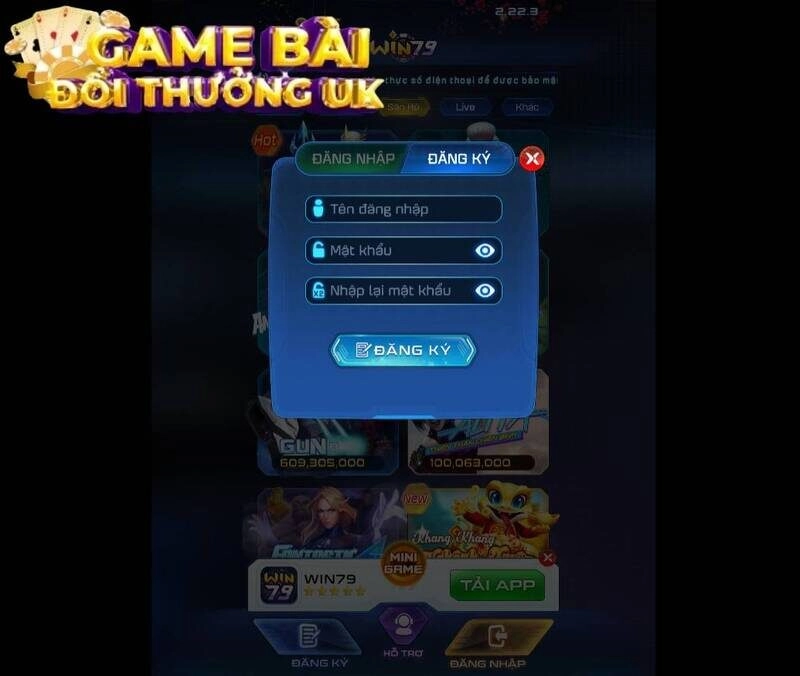 Hướng dẫn đăng ký tài khoản Win79