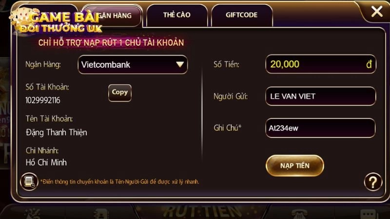 Sunwin nạp ít nhất bao nhiêu