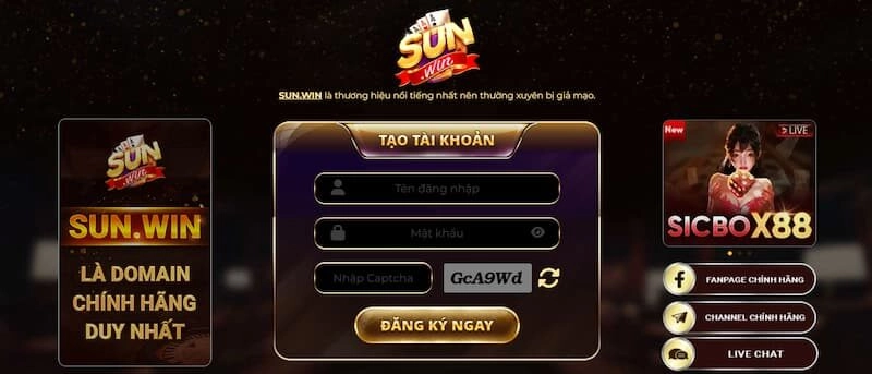 Tìm link chính chủ vào Sunwin