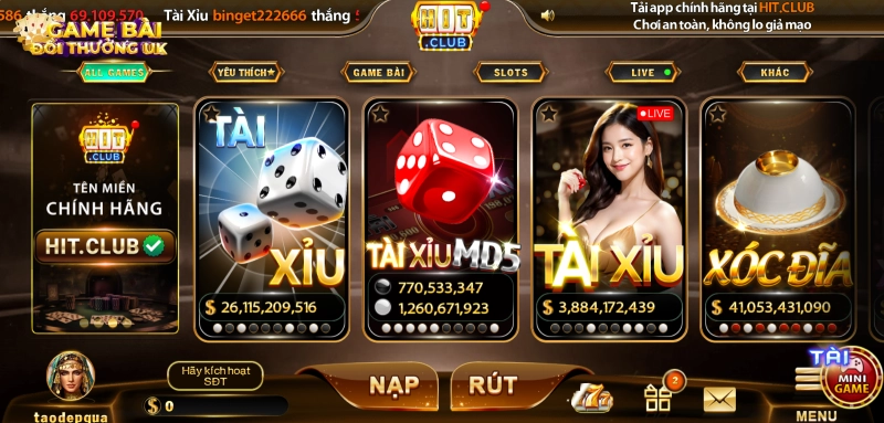 Xóa tài khoản Hitclub