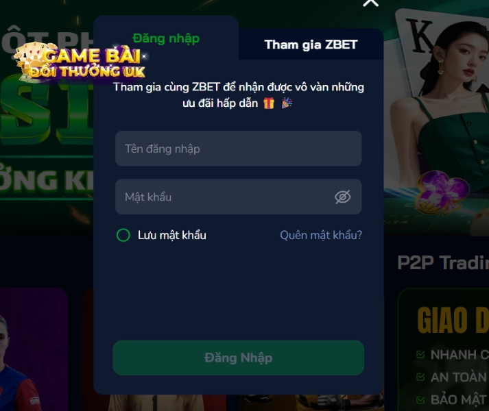 Đăng nhập Zbet