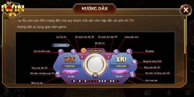 Luật chơi tài xỉu online tại iWin