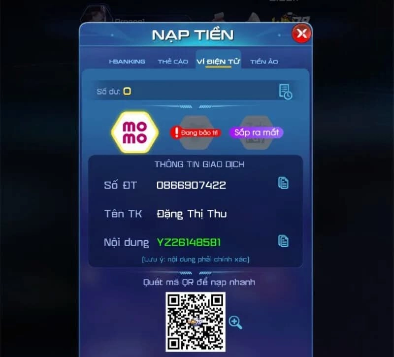 Nạp tiền vào Win79 qua ví điện tử