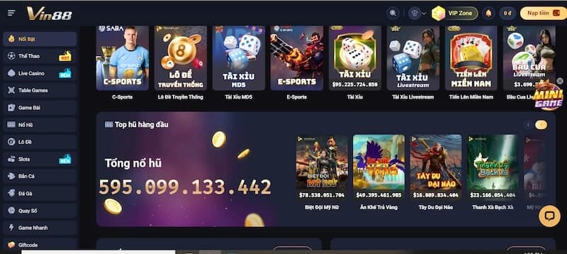 tài khoản Vin88 của mình